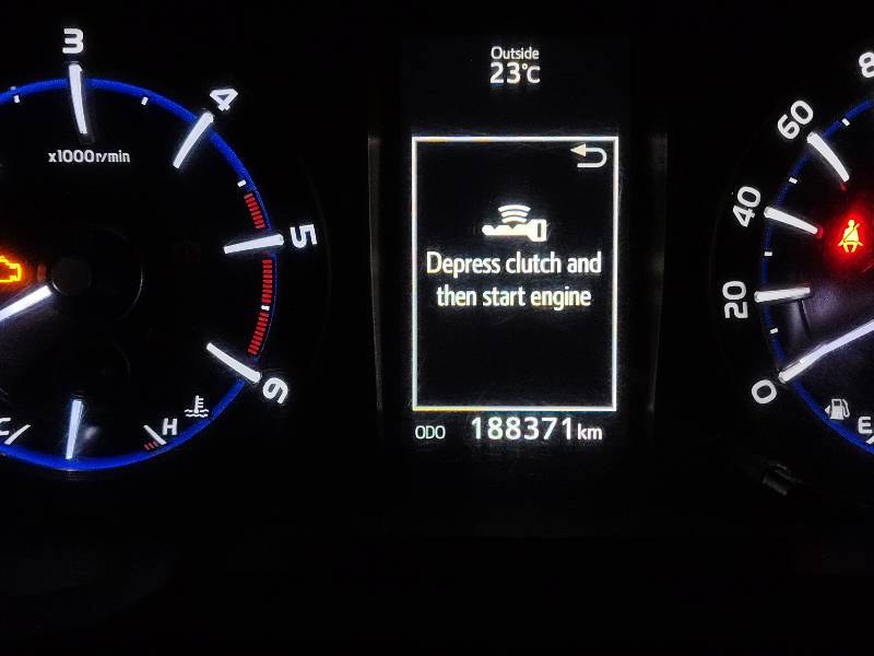 Instrument cluster from a real inspection showing the odometer reading